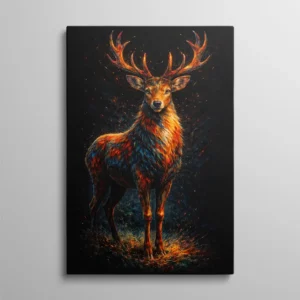 Tableau cerf coloré