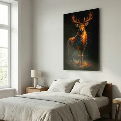 Tableau cerf coloré