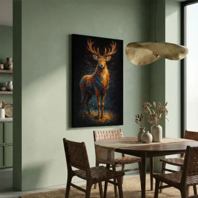 Tableau cerf coloré
