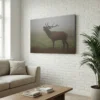 tableau cerf dans la brume sur alu Tableau cerf dans la brume