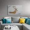 Tableau cerf dans la neige