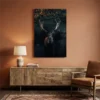 tableau cerf fond noir sur plexiglass Tableau cerf fond noir