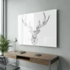 tableau cerf geometrique sur plexiglass Tableau cerf géométrique