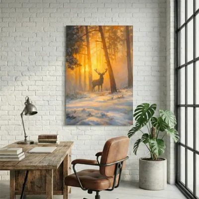 Tableau cerf lumineux