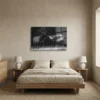 Tableau cerf noir et blanc