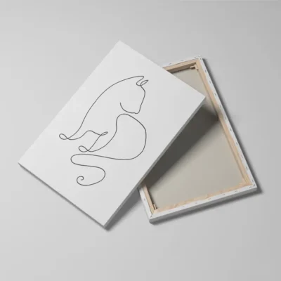 Tableau chat minimaliste