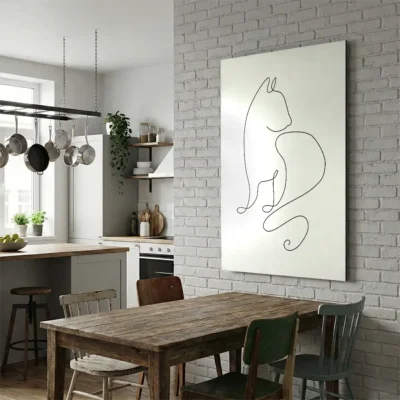 Tableau chat minimaliste