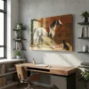 tableau cheval ancien sur plexiglass Tableau cheval ancien