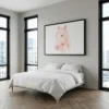 Tableau cheval rose