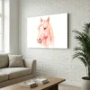 Tableau cheval rose