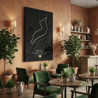 tableau circuit imola sur toile tendue Tableau circuit Imola