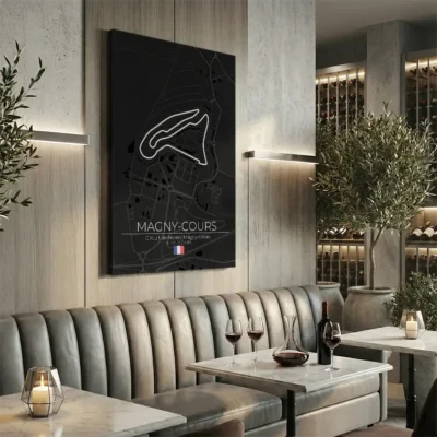 tableau circuit magny cours sur toile tendue tableau circuit Magny-Cours