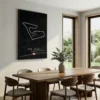 tableau circuit red bull ring avec cadre flottant Tableau circuit Red Bull Ring