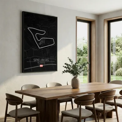 tableau circuit red bull ring avec cadre flottant Tableau circuit Red Bull Ring