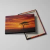 tableau coucher de soleil africain detail toile tendue Tableau coucher de soleil africain