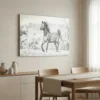 tableau dessin cheval sur alu Tableau dessin cheval