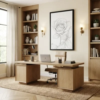 Tableau dessin fleur