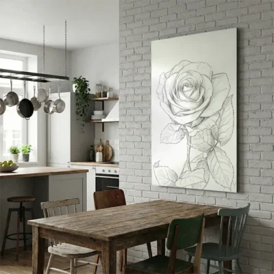 Tableau dessin fleur