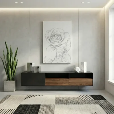 Tableau dessin fleur