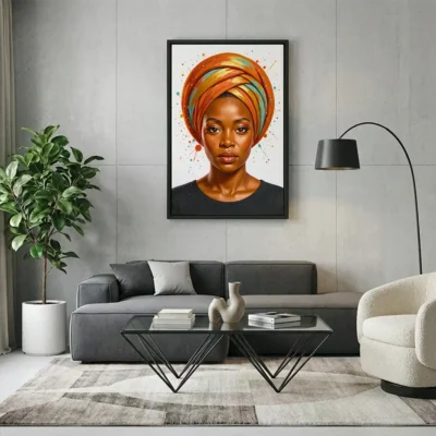 Tableau femme turban