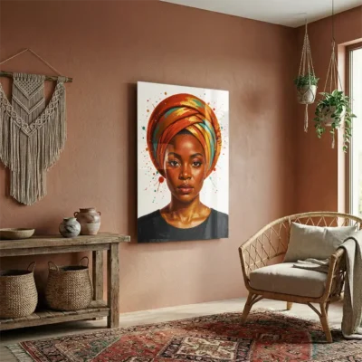 Tableau femme turban