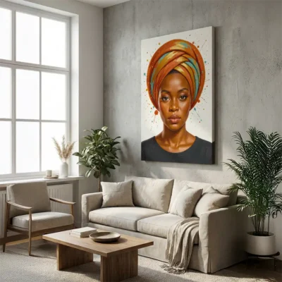 Tableau femme turban