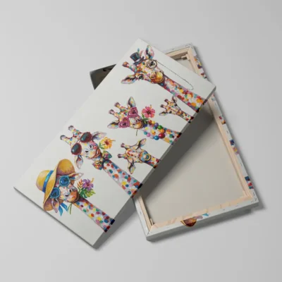 Tableau girafe à lunettes