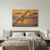tableau girafe colore sur alu Tableau girafe coloré