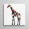 Tableau girafe géométrique