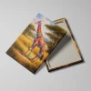 Tableau girafe multicolore