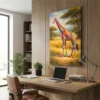 Tableau girafe multicolore