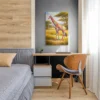 Tableau girafe multicolore