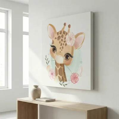 Tableau girafe pour enfant