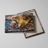 tableau lion street art detail toile tendue Tableau lion street art
