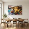 tableau lion street art sur plexiglass Tableau lion street art