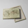 tableau mappemonde ancien detail toile tendue Tableau mappemonde ancien