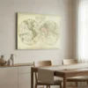 tableau mappemonde ancien sur alu Tableau mappemonde ancien