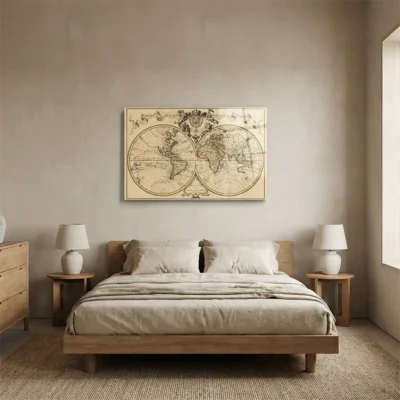 Tableau mappemonde vintage