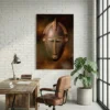 tableau masque africain sur alu Tableau masque africain