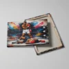 tableau mohamed ali street art detail toile tendue Tableau Mohamed Ali street art