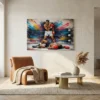 tableau mohamed ali street art sur toile tendue Tableau Mohamed Ali street art