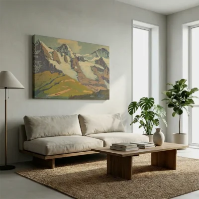 tableau montagne suisse sur toile tendue Tableau montagne Suisse