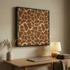 tableau motifs de girafe avec cadre flottant Tableau motifs de girafe