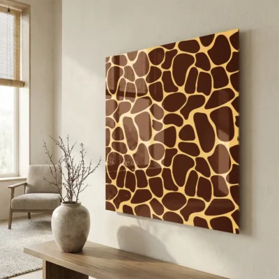 tableau motifs de girafe sur plexiglass Tableau motifs de girafe