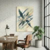 Tableau oiseau abstrait