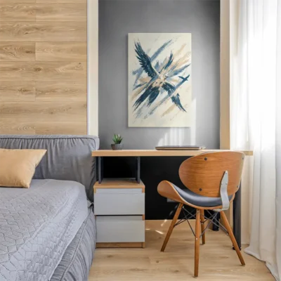 Tableau oiseau abstrait