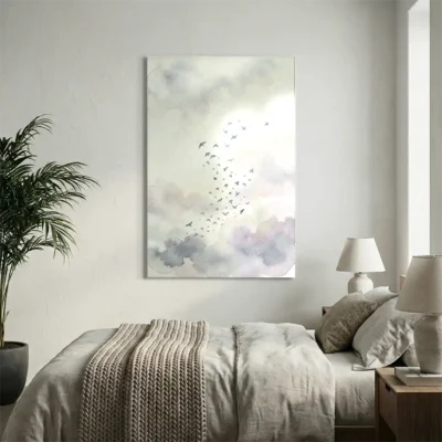 tableau oiseau aquarelle sur alu Tableau oiseau aquarelle