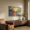 tableau paysage abstrait sur toile tendue Tableau paysage abstrait