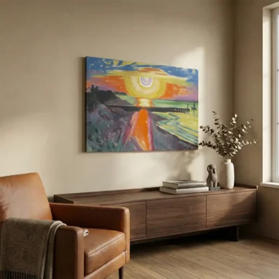 tableau paysage abstrait sur toile tendue Tableau paysage abstrait
