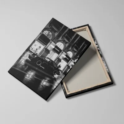 Tableau Porsche noir et blanc